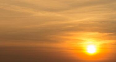 Sky and clouds at sunset photo