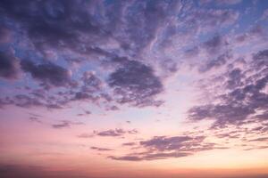 Sky and clouds at sunset photo