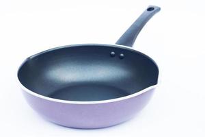 Close-up of a purple frying pan photo