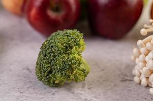 Broccoli floret with selective focus photo