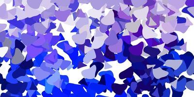 Light pink, blue vector background with random forms.