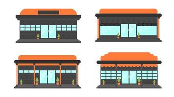 collection of store illustrations vector