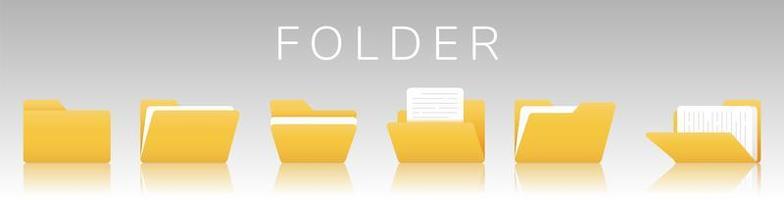 Set of Folder icons vector