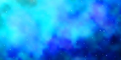 Light BLUE vector background with colorful stars.