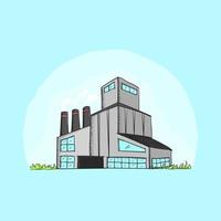 Hand drawn factory illustration vector