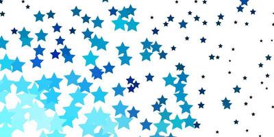 Light BLUE vector background with colorful stars.