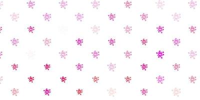 textura de vector rosa claro con símbolos de enfermedad