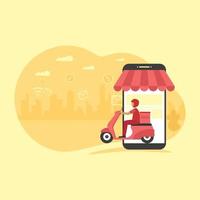 online delivery service illustration vector