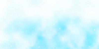 Light BLUE vector background with colorful stars.