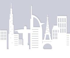 skyscraper tower cityscape skyline architecture urban silhouette vector