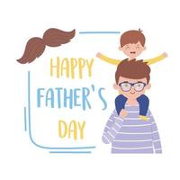 Father with son on fathers day vector design