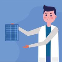male doctor with uniform and document design vector