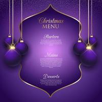 Elegant Christmas menu design vector