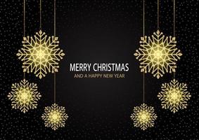 Christmas background with sparkling snowflakes vector