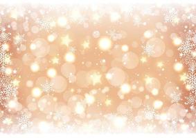 Golden Christmas snowflake background vector