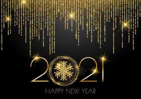 Happy new year one piece pure gold Royalty Free Vector Image