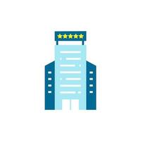 Five star hotel flat icon vector