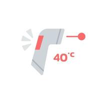 Digital infrared thermometer flat icon vector