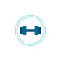 Dumbbell flat icon vector