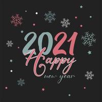 happy new year background with decorative text vector