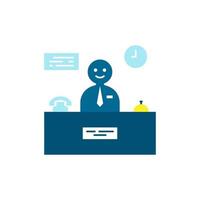 Front desk or reception icon vector