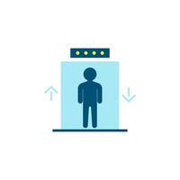 Elevator flat icon vector