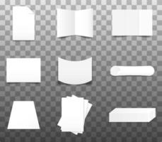 Set of Realistic Paper Mockup vector