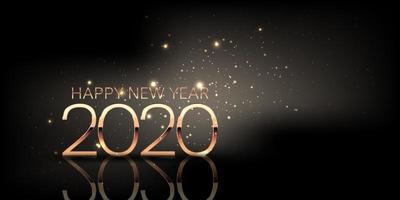 Happy New Year background with sparkle design vector