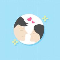 Flat design elements of Couple vector