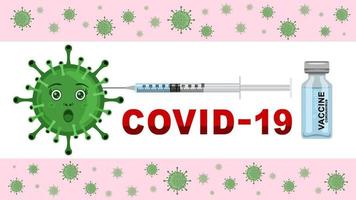 Covid-19 Virus Vaccine Banner vector