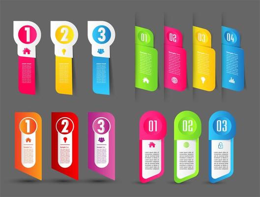 modern text box template, banner infographics