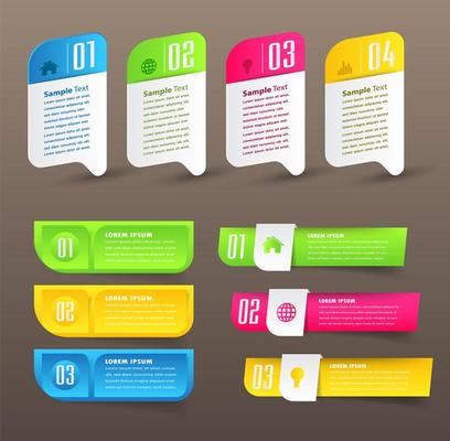 modern text box template, banner infographics