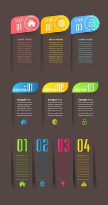modern text box template, banner infographics