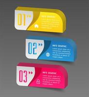 modern 3D text box template, banner infographics vector