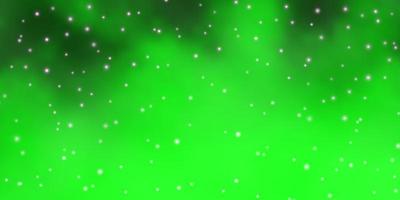 Light Green vector pattern with abstract stars.