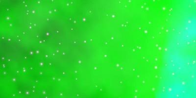 Light Green vector pattern with abstract stars.