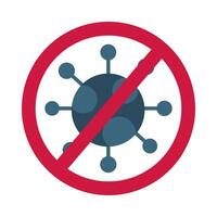 Covid 19 virus with ban vector design