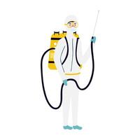 Man with protective suit vector design