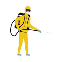 Man with protective suit vector design