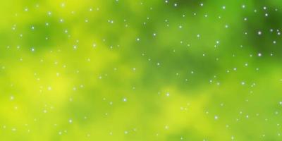 Light Green vector pattern with abstract stars.