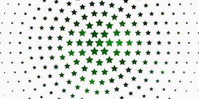 Light Green vector pattern with abstract stars.