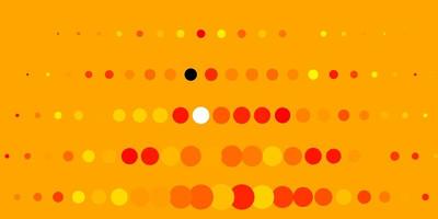 Light Orange vector texture with circles.