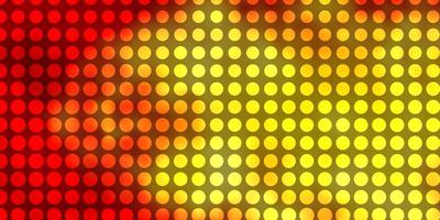 Light Orange vector texture with circles.