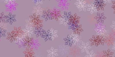 Light pink, red vector natural backdrop with flowers.