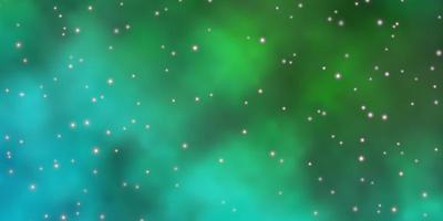 Light Green vector pattern with abstract stars.