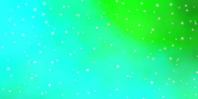 Light Green vector pattern with abstract stars.