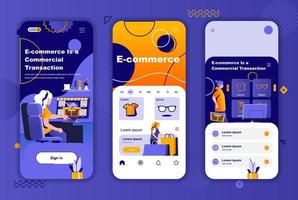 E-commerce unique design kit for social networks stories. vector