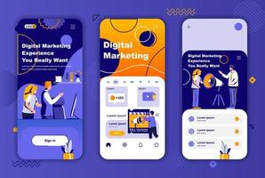 Digital marketing unique design kit for social networks stories. vector