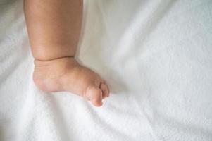 Baby feet close-up photo