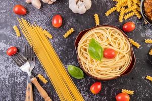 Spaghetti with homemade sauce photo
